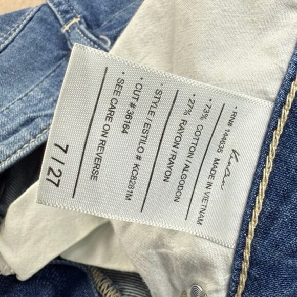 KanCan Jeans Womens 7/27 Blue Distressed Mid Rise Skinny Stretch Medium Wash - Picture 6 of 12